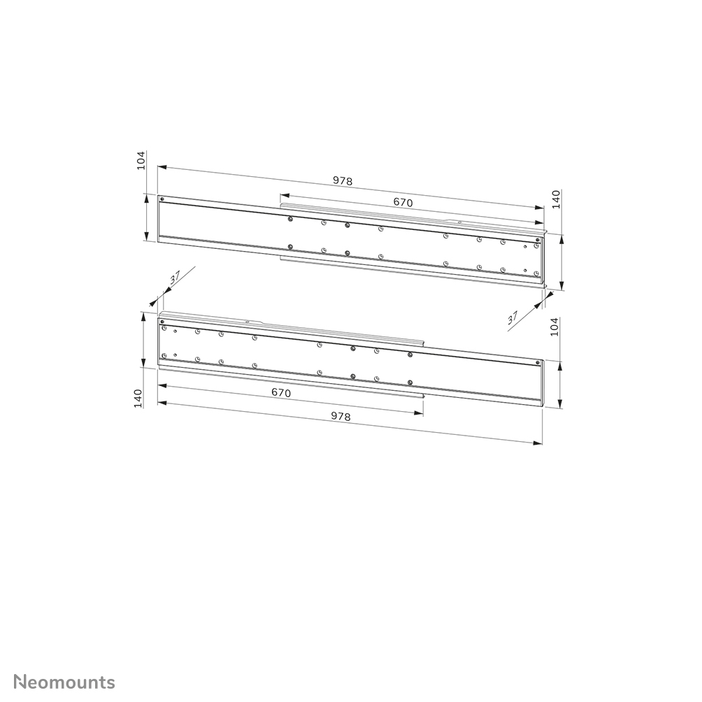 Neomounts dual screen adapter